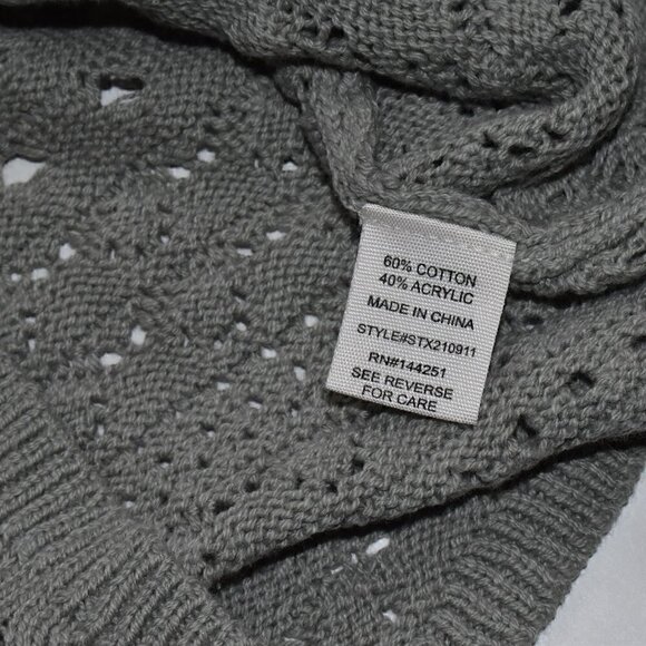 Jessica Simpson Short Sleeve Button Down Cropped Cardigan Sweater Top Size S - Picture 8 of 8